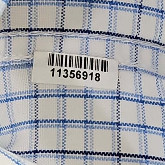 Brooks Brothers Madison Shirt Men's 17 - 36 Non-Iron Blue Checkered Long Sleeve - Picture 8 of 15